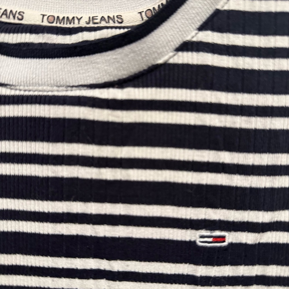 Tommy Jeans Striped Black and White Top
